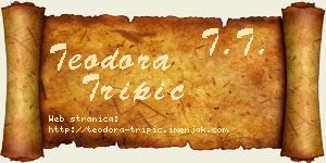 Teodora Tripić vizit kartica